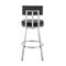 Armen Living Jinab Swivel Bar Stool in Brushed Stainless Steel with Black Faux Leather 840254335271 - alternate 9